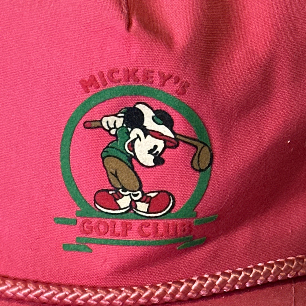 Vintage Aureus Pink Mickeys Golf Club Snap Back - image 2